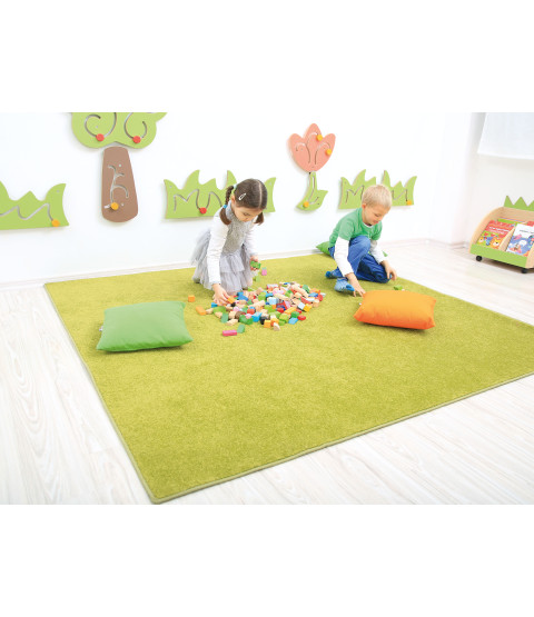 Tæppe 200x200 cm, olivengrønt