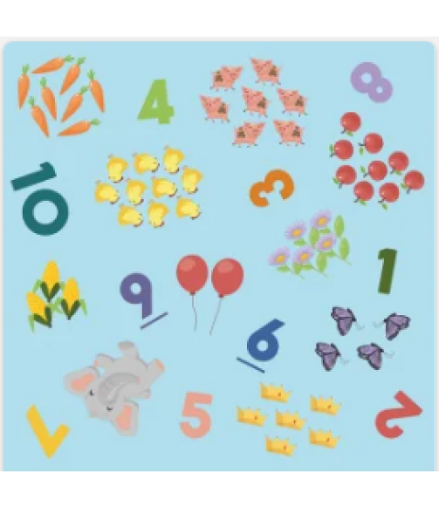 Læringsmåtte - 1-10