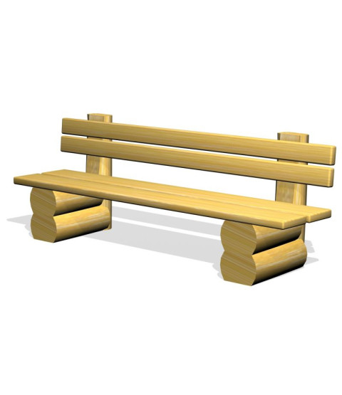 Robinia/Douglas Bænk med ryg 