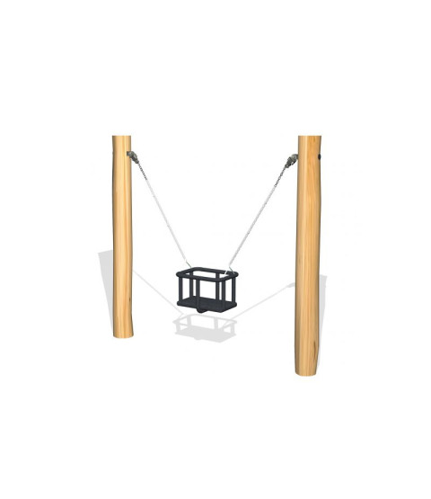 Robinia gyngestativ med 1 babygynge 