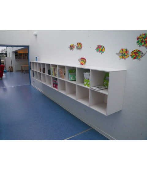 Vægreol med 2 kvadratiske rum - Birkefiner