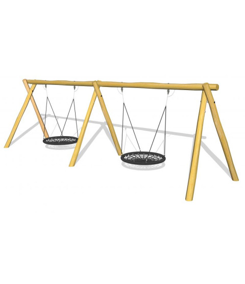 Robinia gyngestativ med 2 Ø120 redegynger 