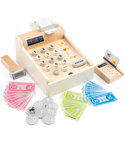 Kasseapparat med tilbehør