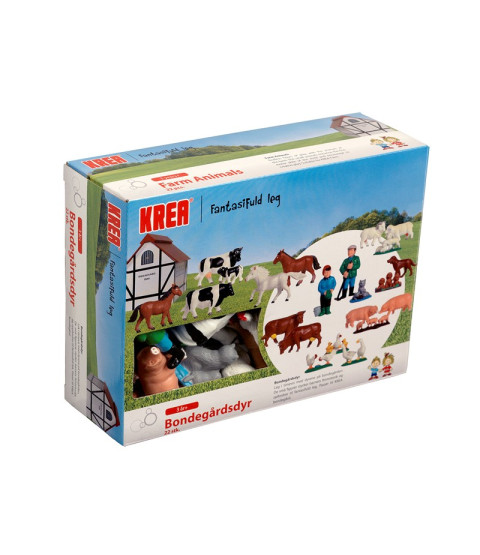 KREA Bondegårdsdyr - 22 stk.