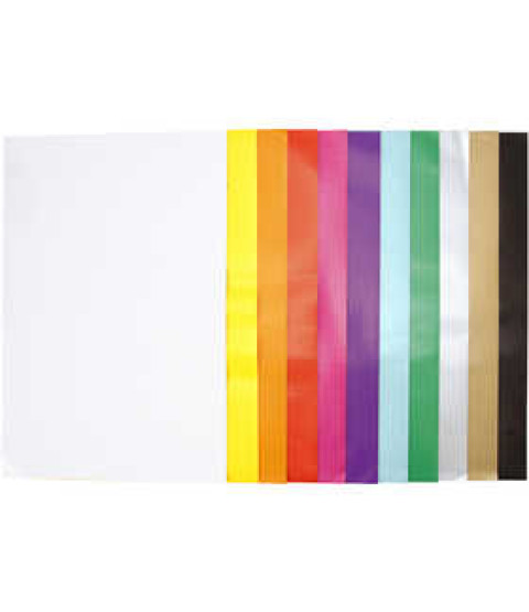 Glanspapir ass. farver ark 32x48 cm