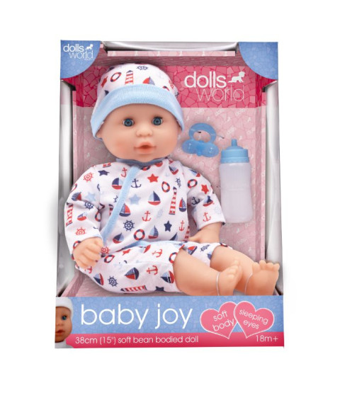 Baby Joy drengedukke 38 cm