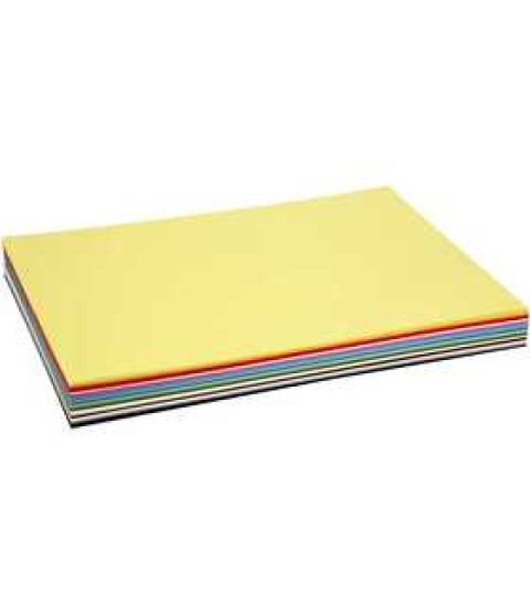 Creativ karton, A2 420x600 mm, 180 g, 300 ass. ark, ass. farver