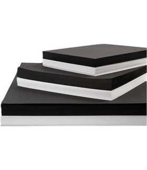 Karton, A2+A3+A4, 200+250 g, 600 ass. ark, hvid, sort