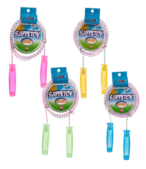 Sjippetov 2,15 m med glitter, 6 stk.