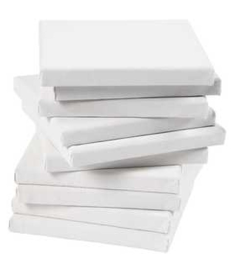 Malerlærred, str. 15x15 cm, dybde 1,6 cm, 80 stk. 280 g