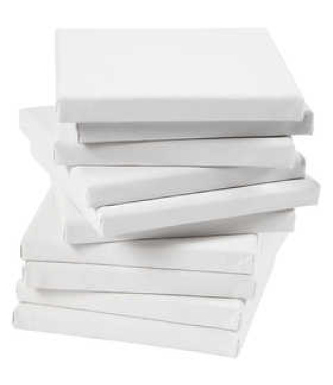 Malerlærred, str. 20x20 cm, dybde 1,6 cm, 80 stk. 280 g