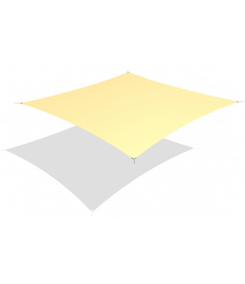 Solsejl kvadratisk 3,6 x 3,6 m