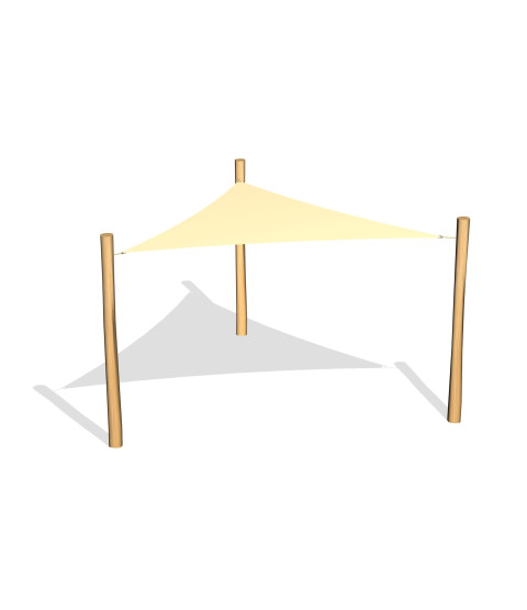 Solsejl 3,6 x 3,6 x 3,6 m