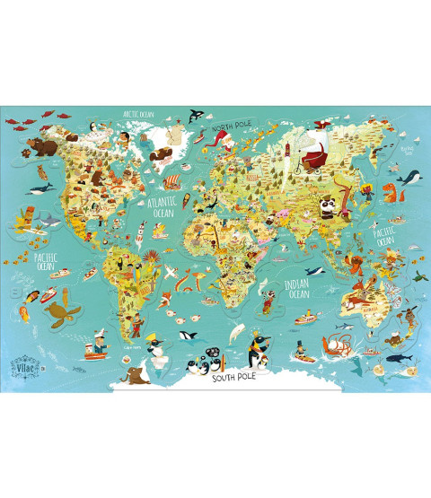 Puslespil magnetisk - Verdenskort 