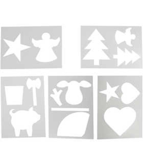 Skabelon med julemotiver