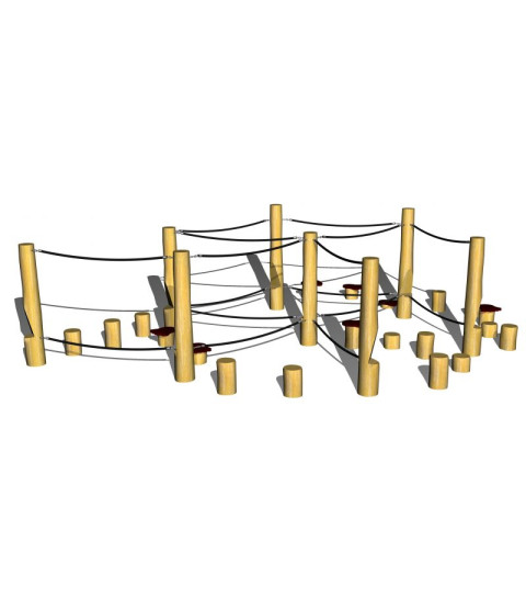 Robinia stolpeskov med stubbe og tov 