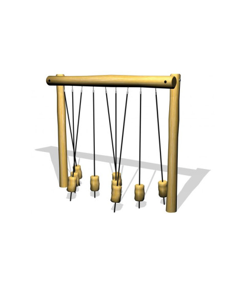 Robinia galge med 9 skrå tovklodser 