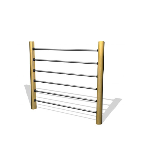 Robinia galge med rustfrie ribber 