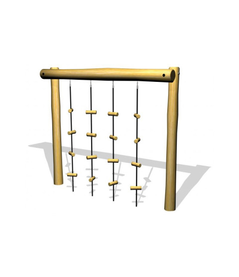 Robinia galge med 4 stk klods klatretov 