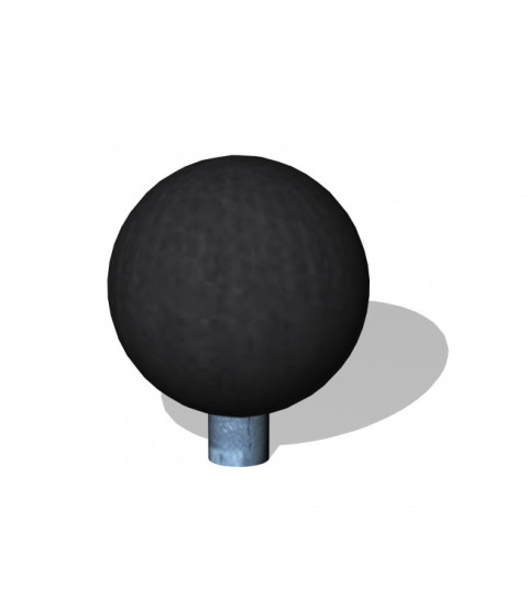 Kugle, Ø 345 mm, gummi incl. jordanker