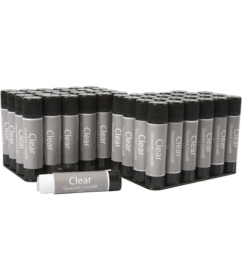 Clear limstift, 48x10 g rund