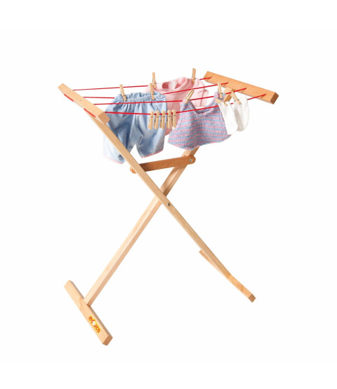 Tørrestativ i træ til dukker