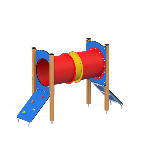 Tunnelbro med klatrevægge