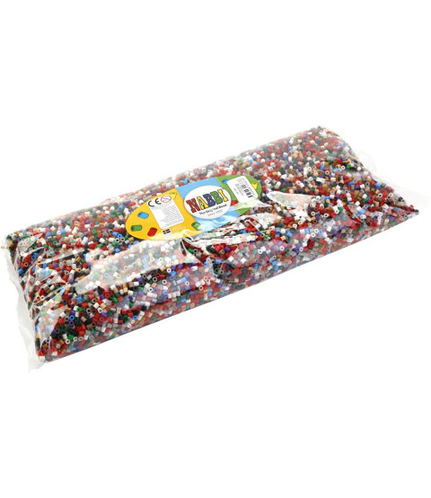 Rørperler 5x5 mm, 30.000 stk. julefarver