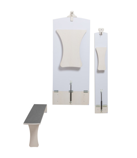 Væghængte bænke til klapbord