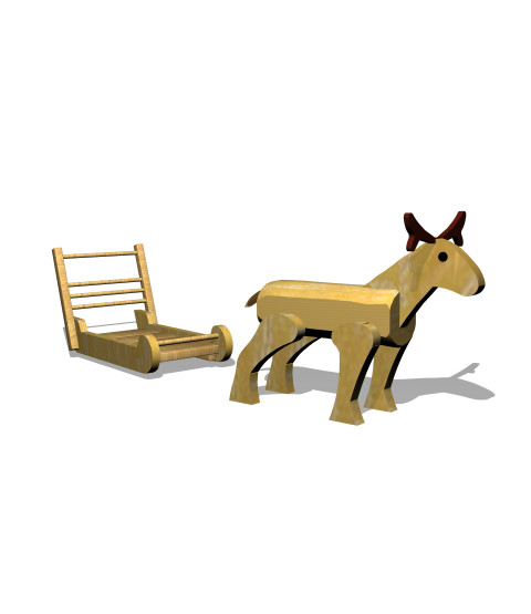 Robinia rensdyr med slæde