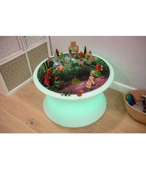 Udforskningsmåtte til lysbord - Skoven