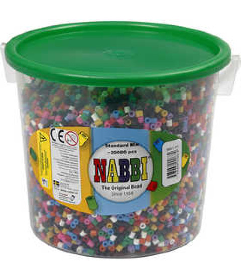 Rørperler, 20.000 stk., ass. standardfarver