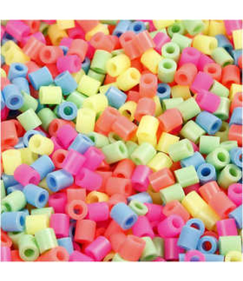 Rørperler, 30.000 stk. pastelfarver