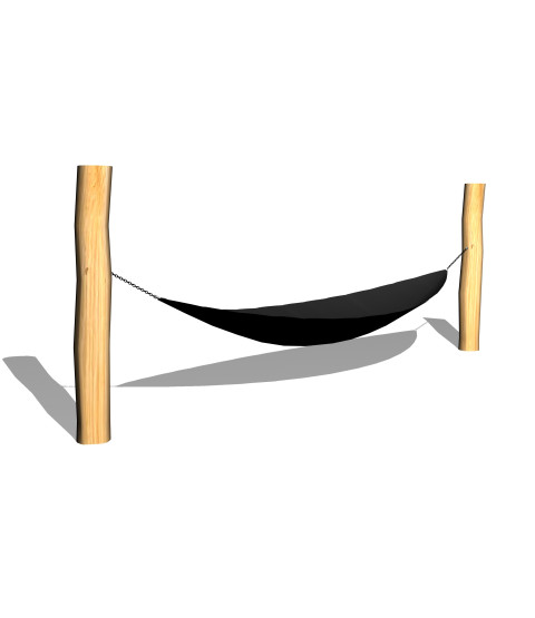 Hængekøjesystem, skibsmodel, sort, inkl. ophæng