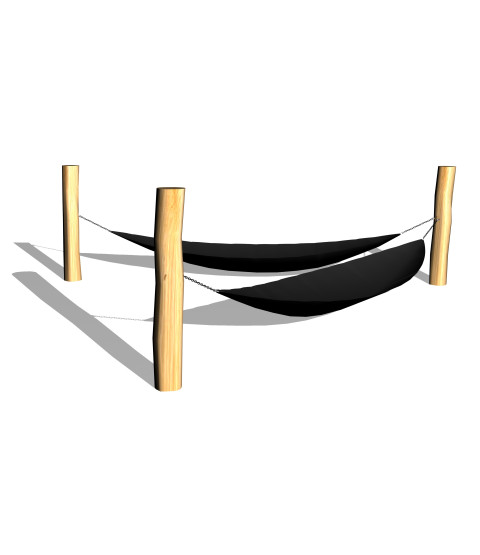 Hængekøjesystem, skibsmodel, sort, inkl. ophæng