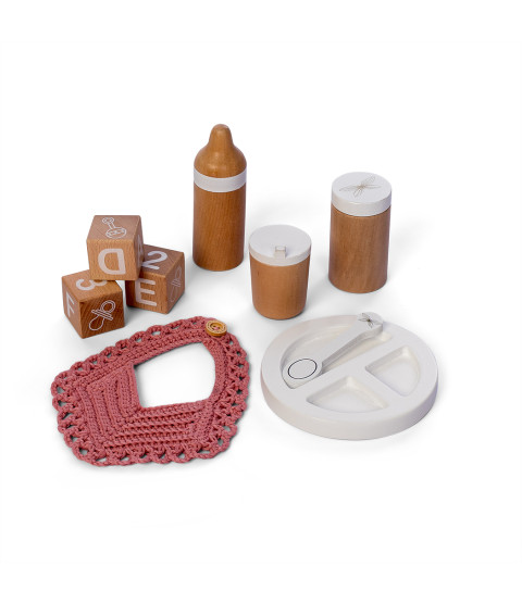 Spisesæt til dukke, 9 dele