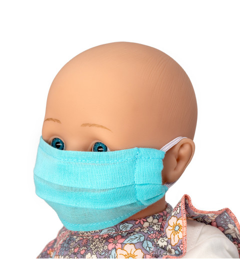 Mundbind til dukker 3 stk., blå