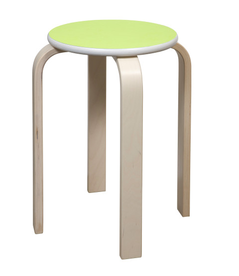 Taburet birkefiner med laminatsæde