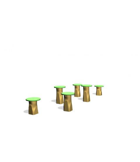 Robinia hoppestolper med HDPE plader Ø25