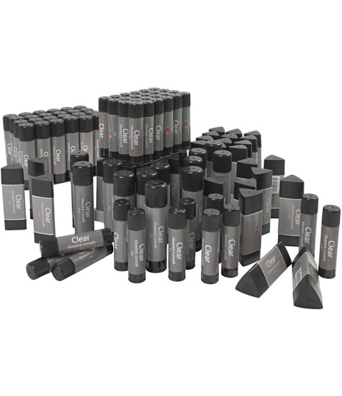 Clear limstift, 96 ass.