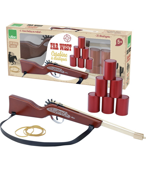 Dåseskydespil - Riffel med elastik