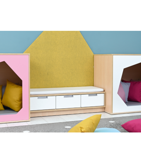 3-personers bænk med hynde