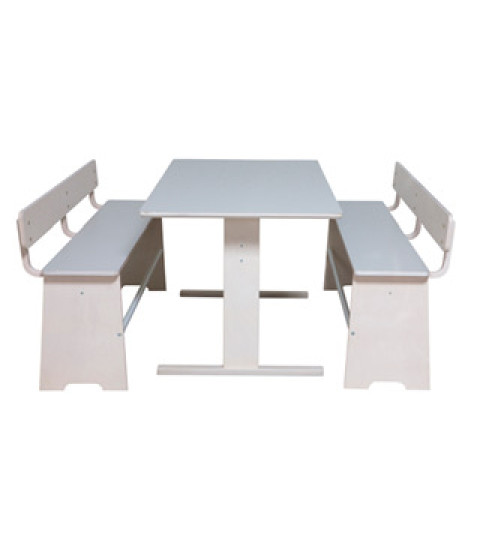 Bord med T-stel (uden bænke)