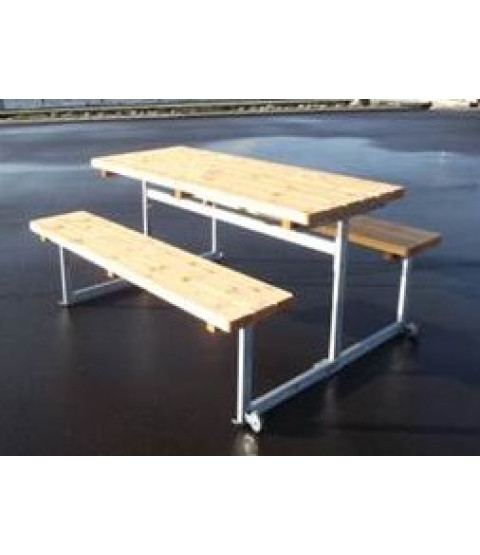 Bord-/bænkesæt med hjul, voksne