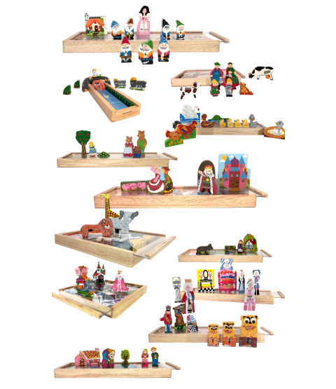 Pakke med 6 stk. bordteater / puslespil