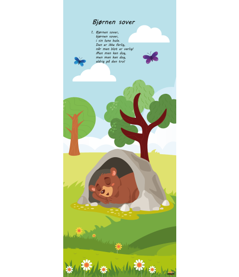 Dørfolie - Bjørnen Sover