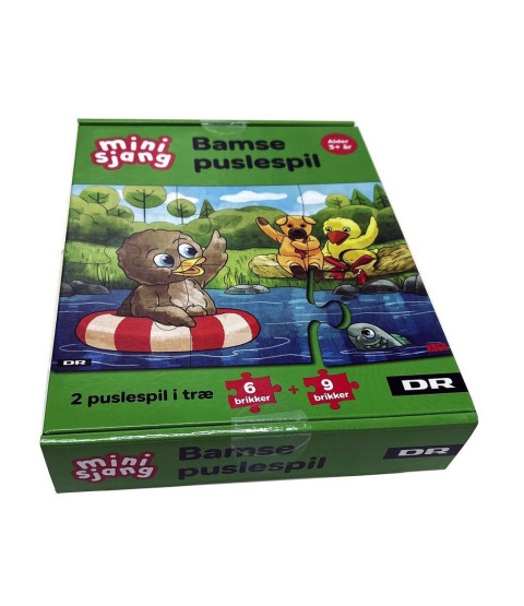 Puslespil Bamse & Kylling, 6 + 9 brikker