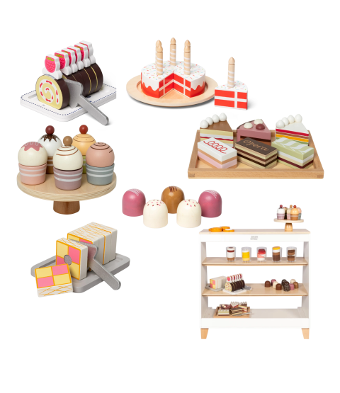 Det store kagebord - træmad