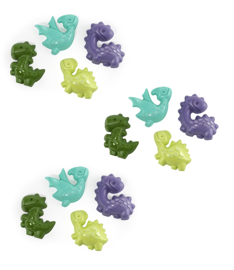 Sandforme, sæt med 12 dino-sandforme