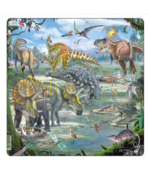 Puslespil, Dinosaurer, 65 Brikker